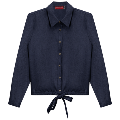 Button Down Top Navy