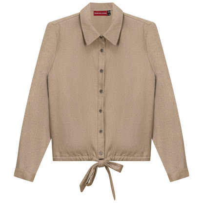 Button Down Top Oatmeal