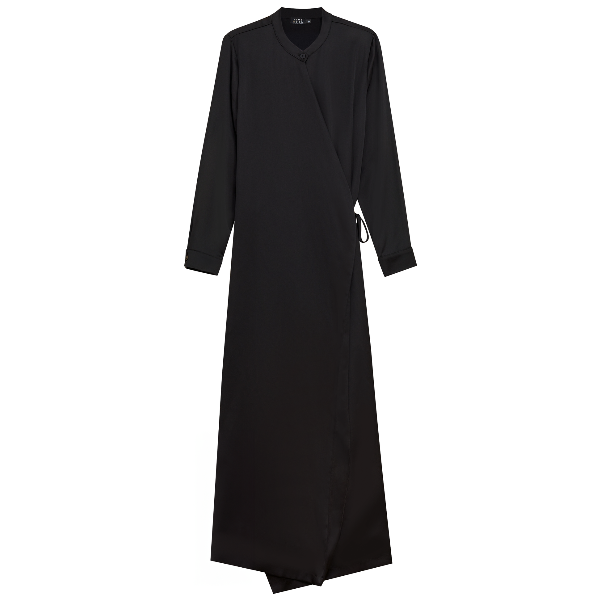 Silk Wrap Dress Black