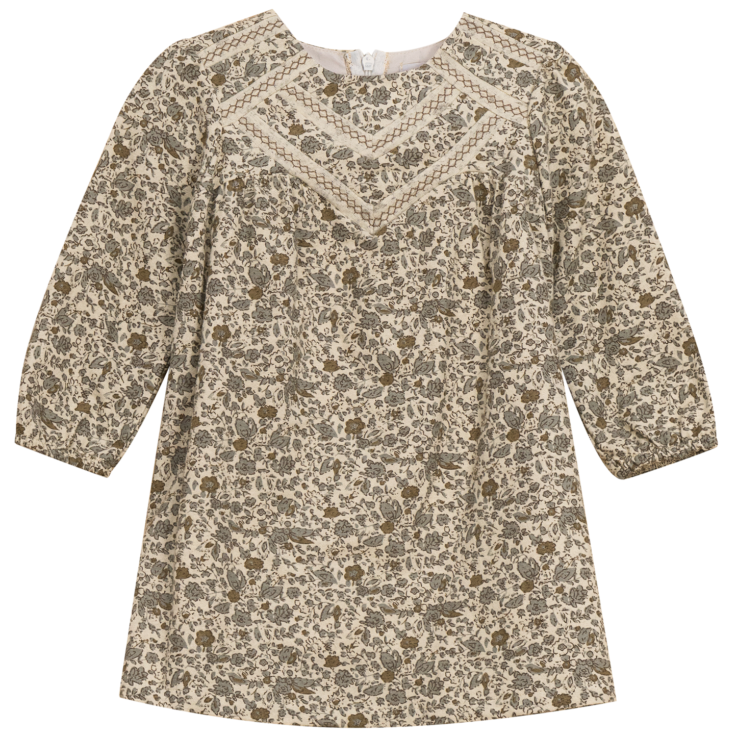 Floral Printed Dress Grey Floral