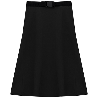Skirt with Belt Buckle Black