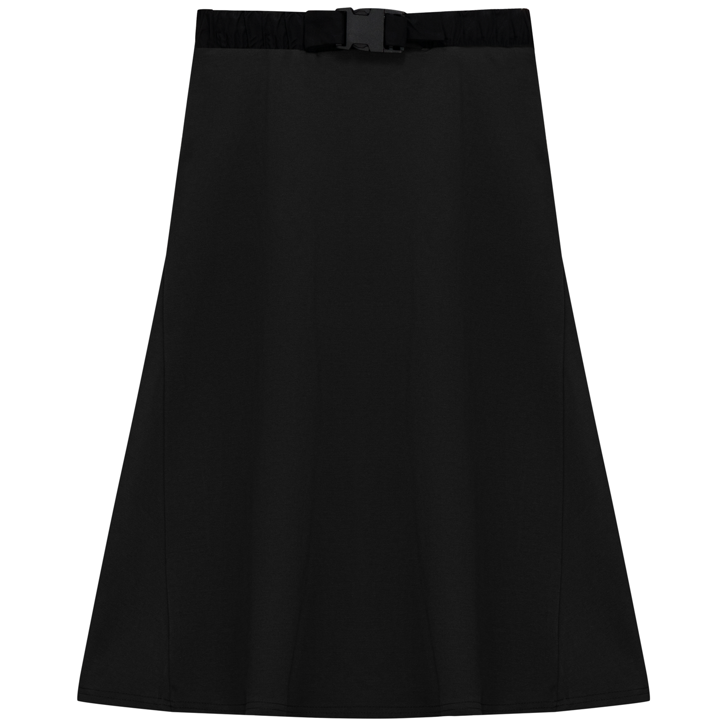Skirt with Belt Buckle Black