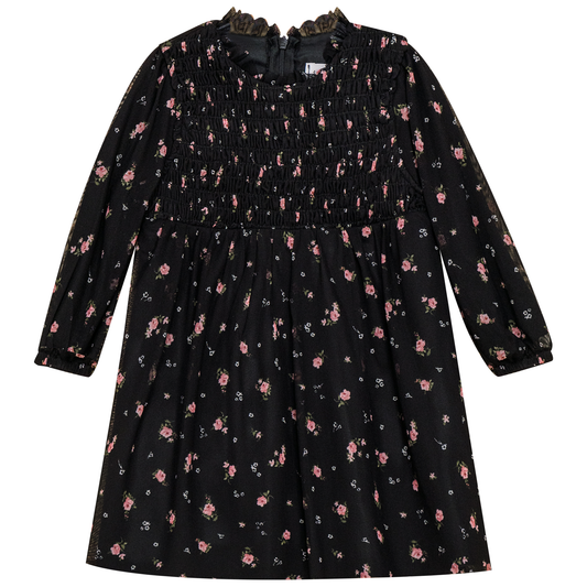 Floral Pirnted Dress Black Floral