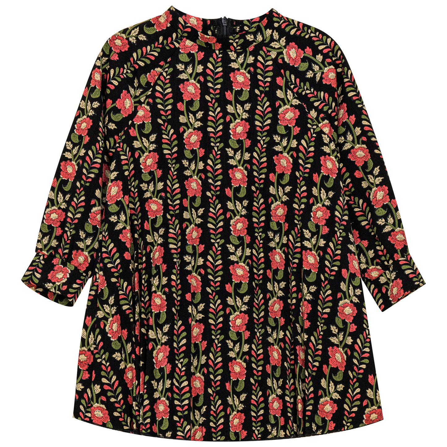 Printed Woven Dress Black