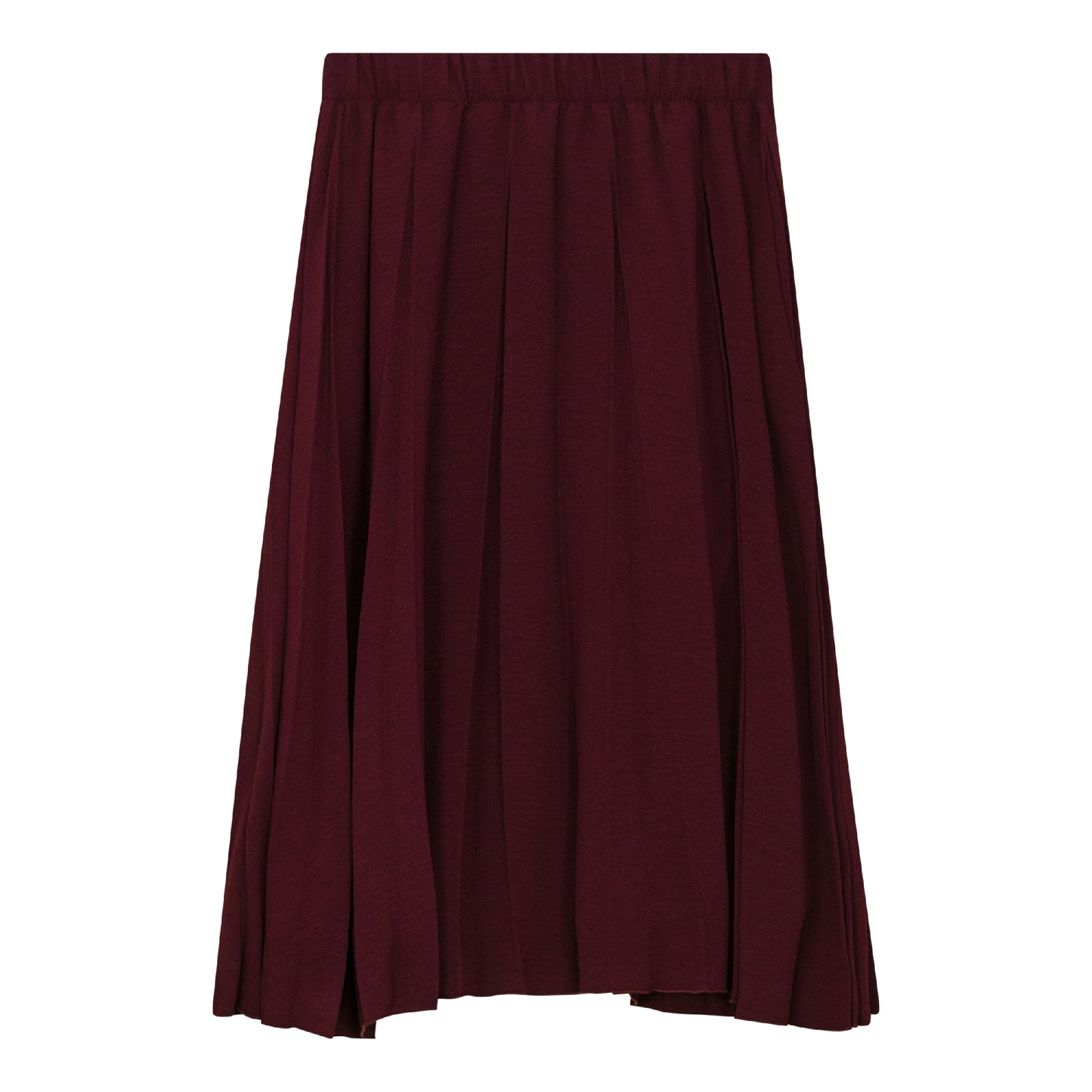 Woven Lollypop Pleated Skirt Burgundy