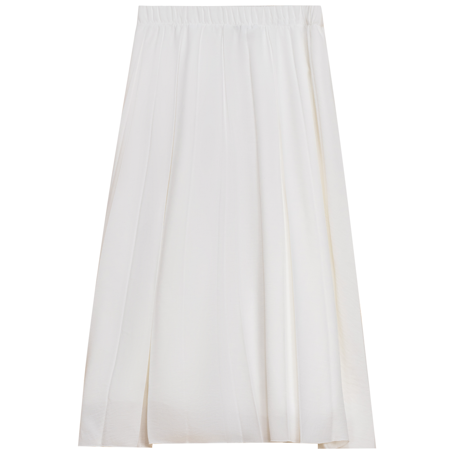 Woven Lollypop Pleated Skirt Cream