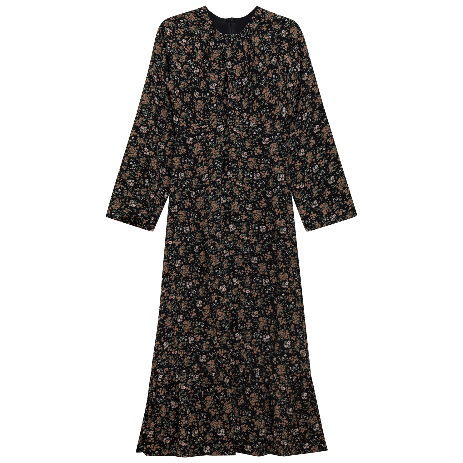 Printed Woven Dress Black