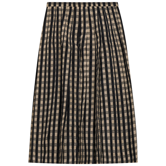 Checkered Pleated Skirt