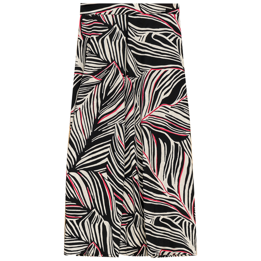 Printed Woven Skirt Black