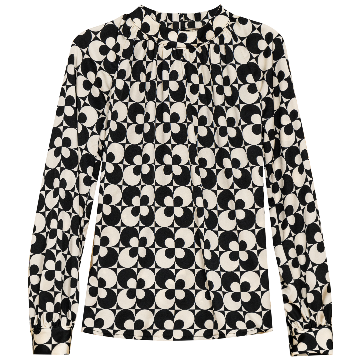 Button Down Top Black-White