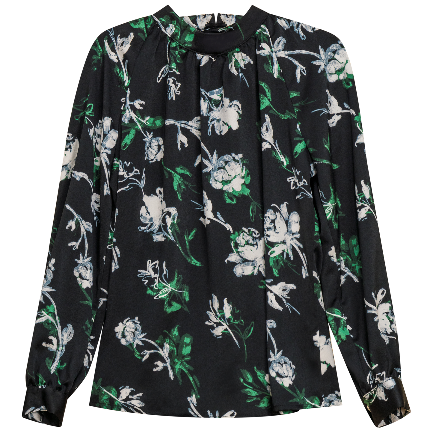 Button Down Top GREEN FLORAL