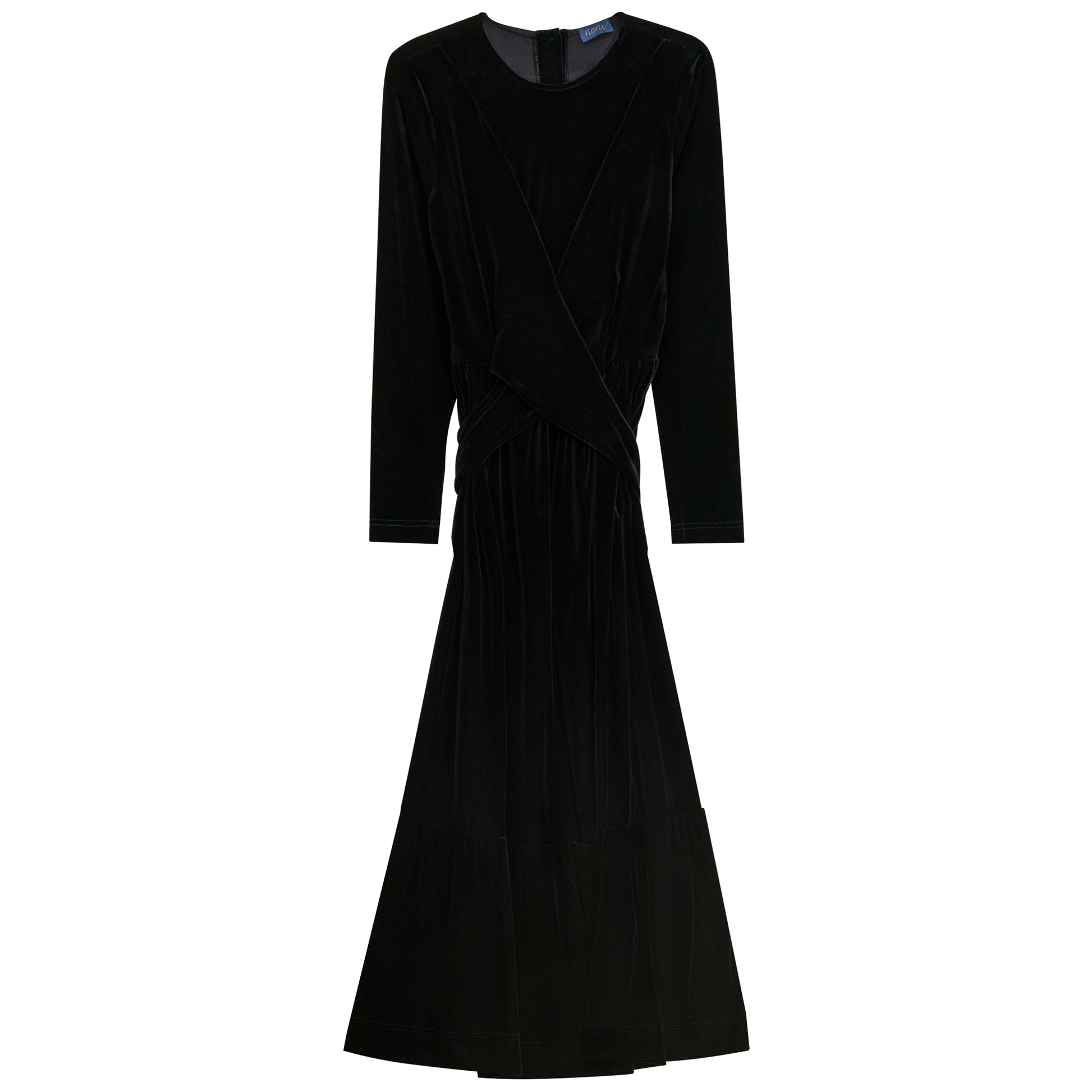 Velour Long Dress Black Velour