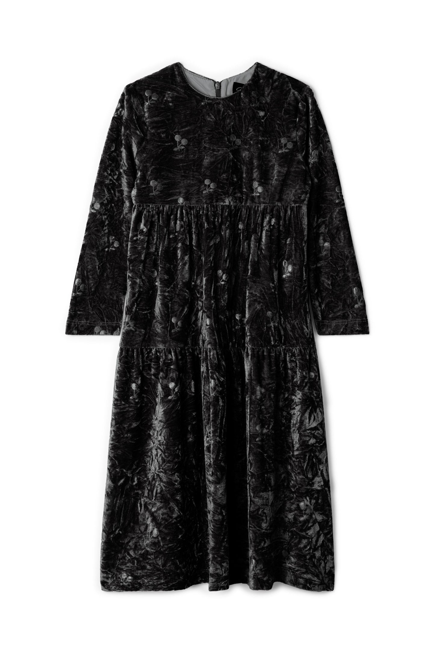 Tiered Printed Robe Black