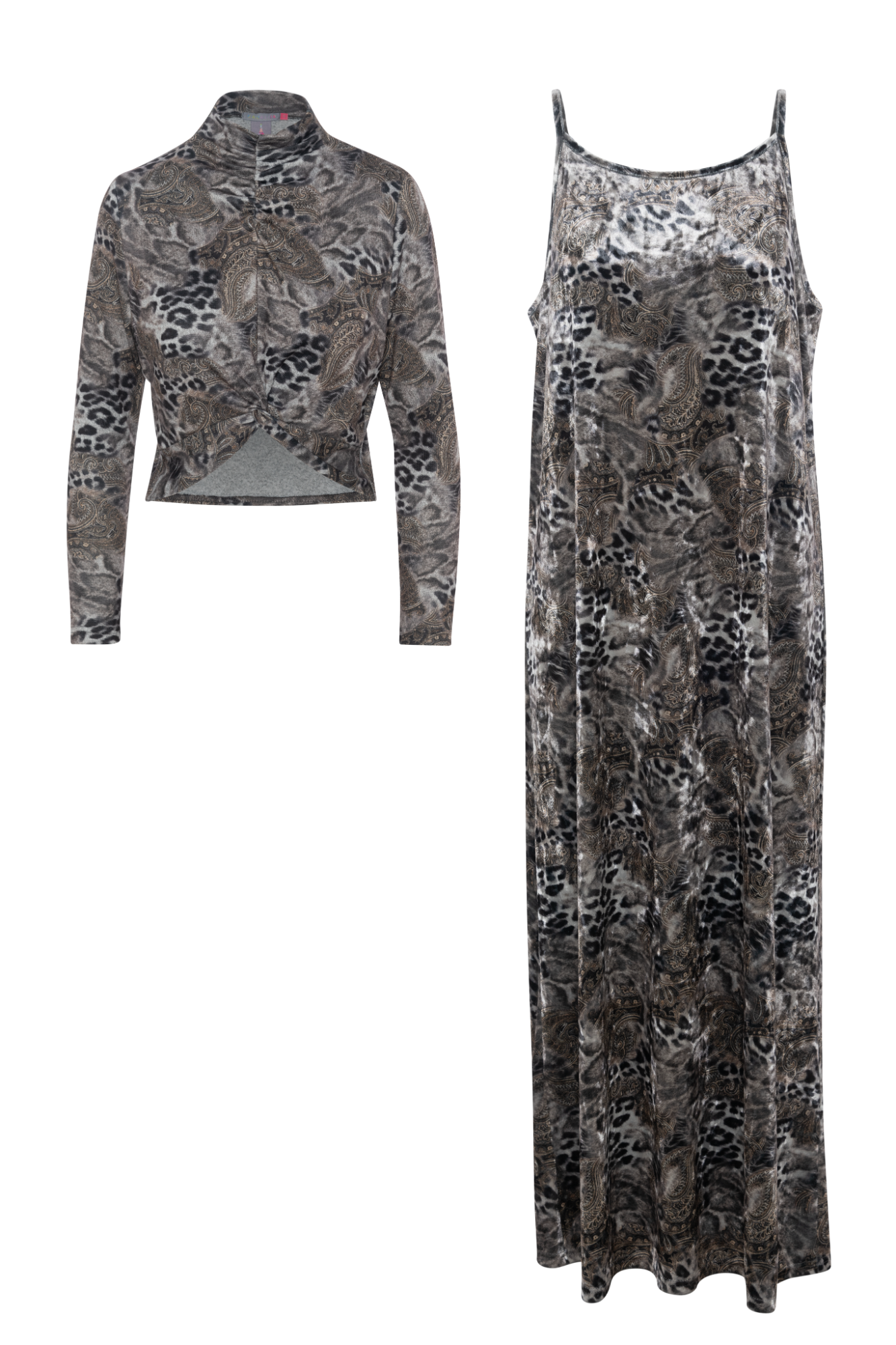 Printed Jumper Set Grey Print