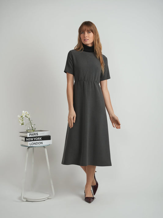 Midi Mock Kneck Dress