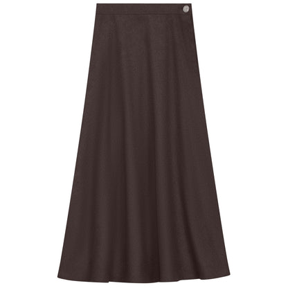 Side Button Paneled Skirt
