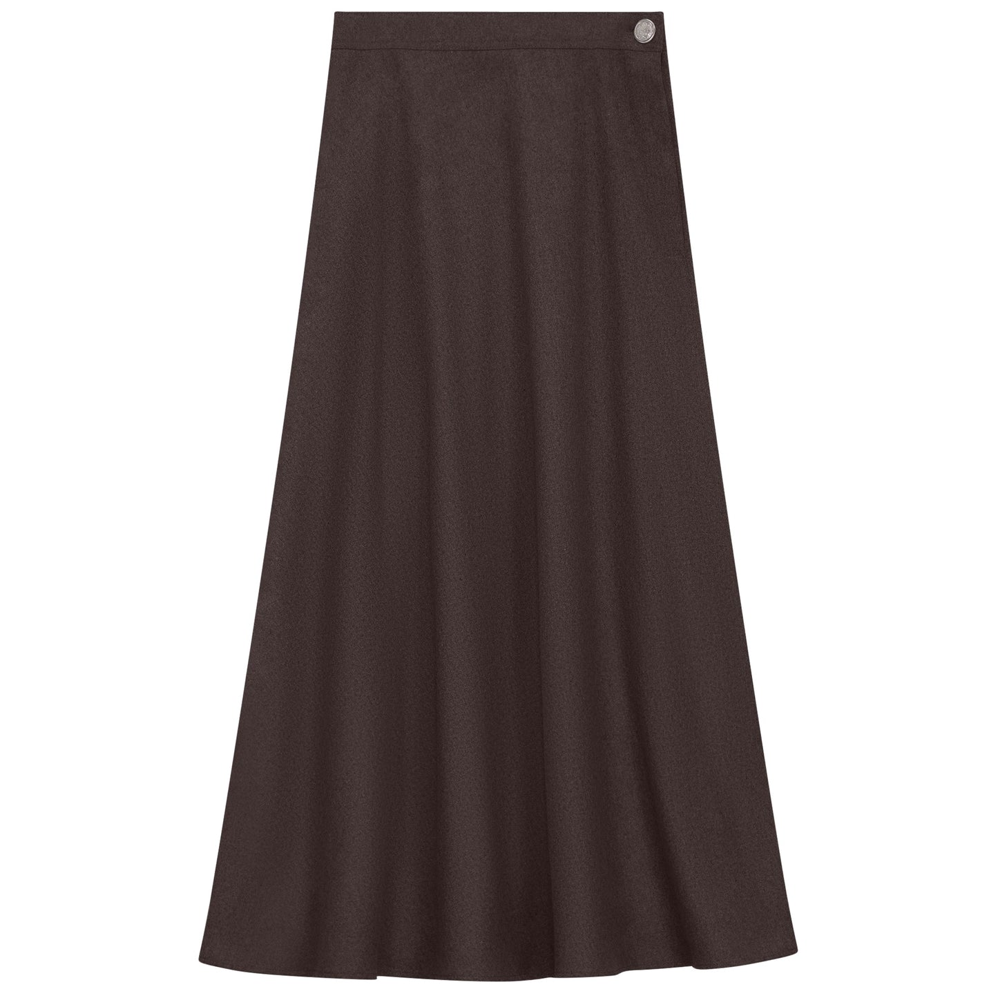 Side Button Paneled Skirt