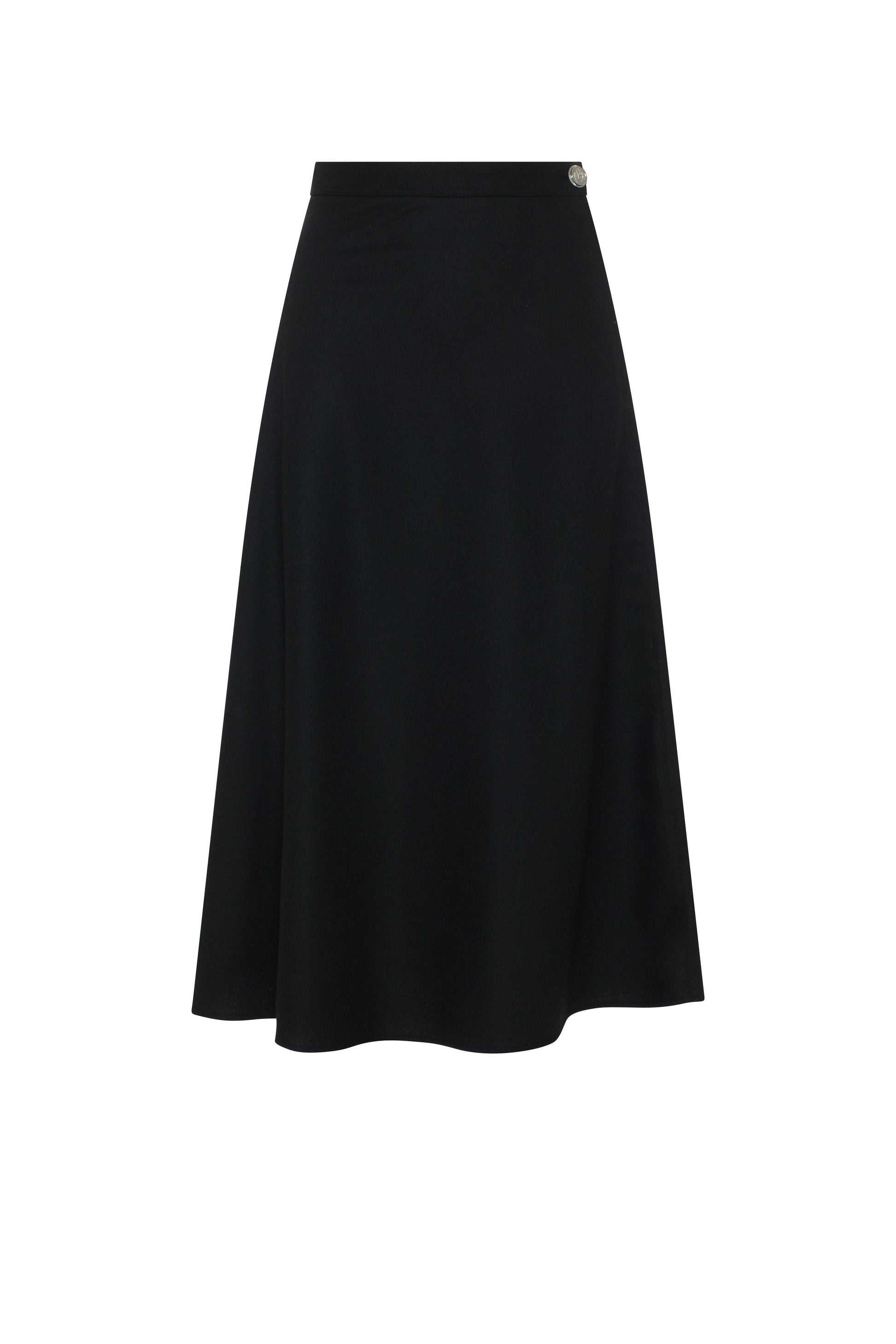 Side Button Paneled Skirt