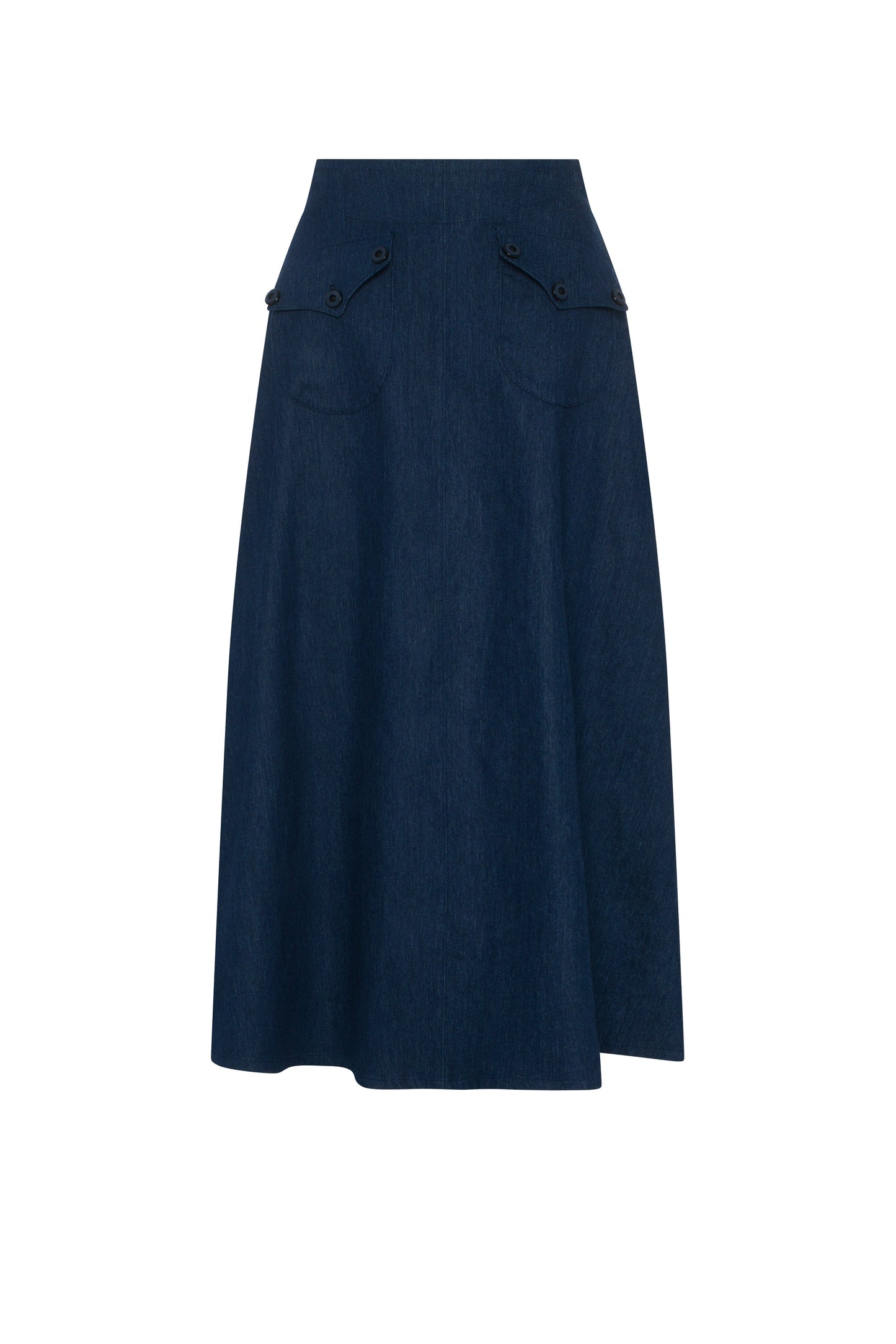 Pocket Denim Skirt Dark Denim