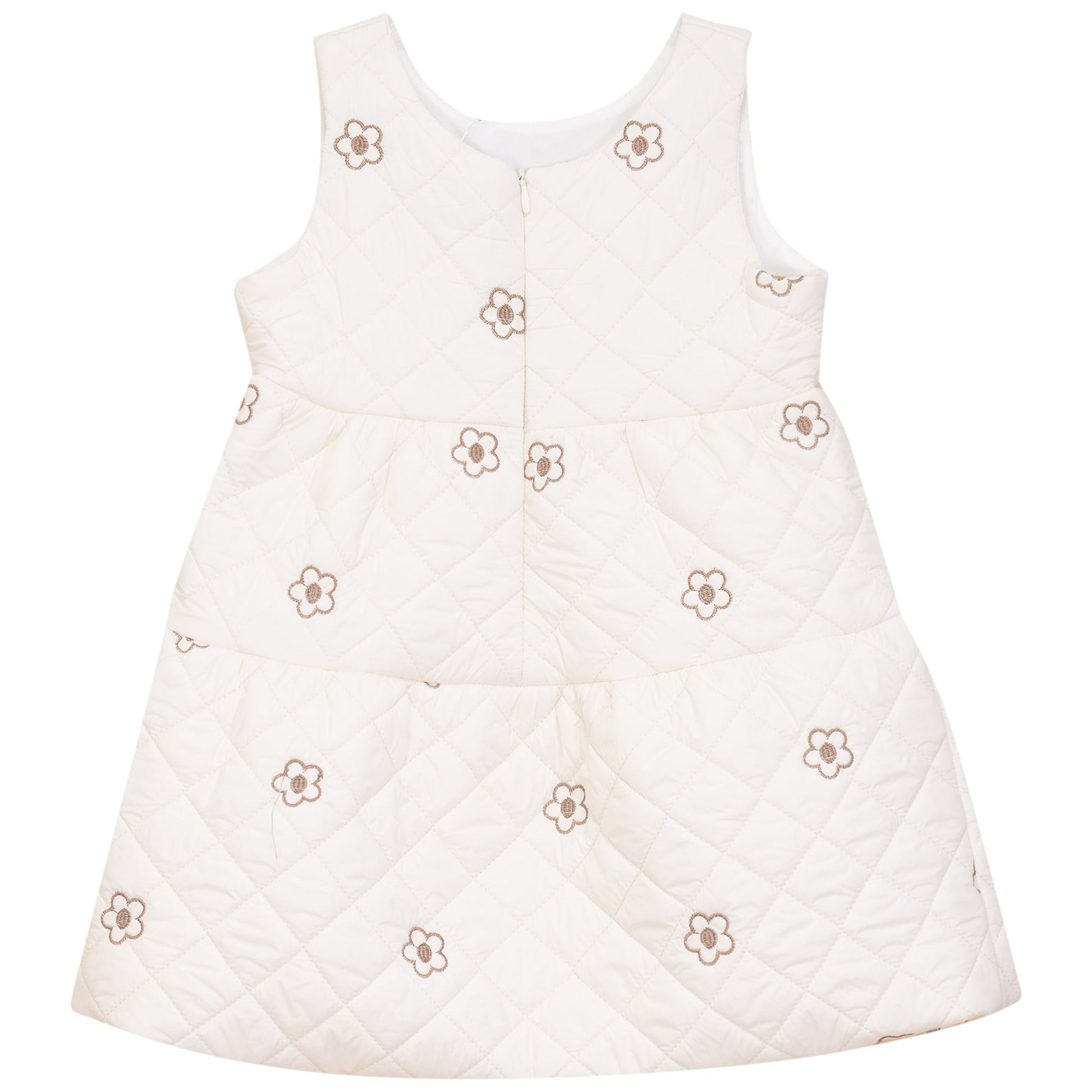 Quilted Printed Jumper Cream