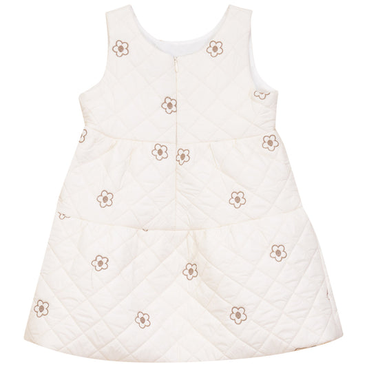 Quilted Printed Jumper Cream