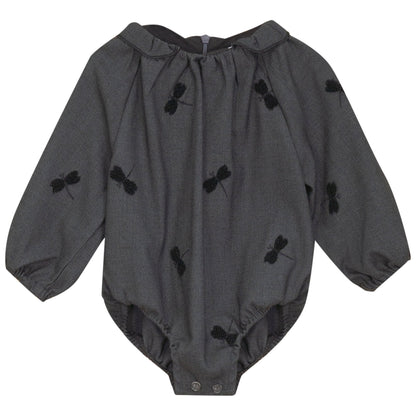 Cherry Applique Bubble Grey