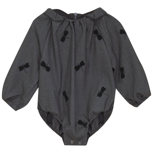 Cherry Applique Bubble Grey