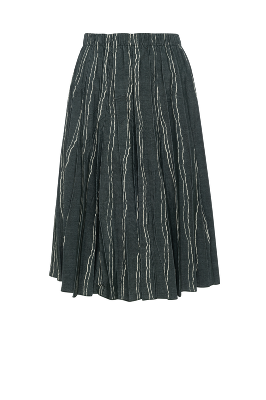Sunburst Pleated Skirt Green