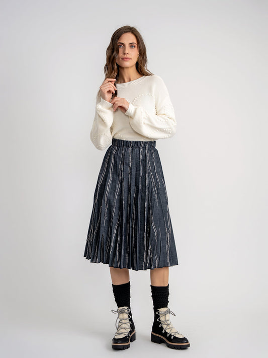 Sunburst Pleated Skirt