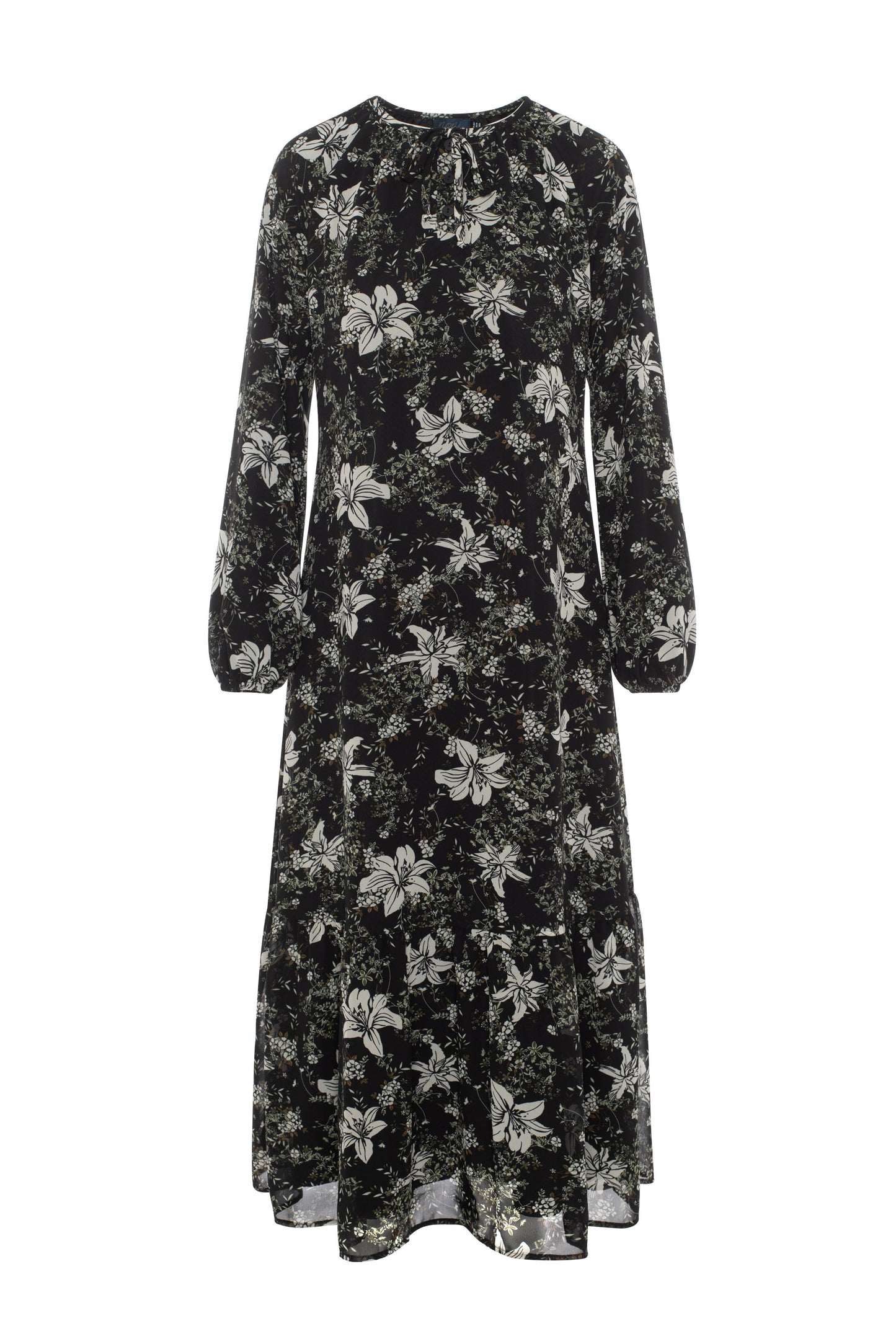 Bubble Sleeve Dress Black