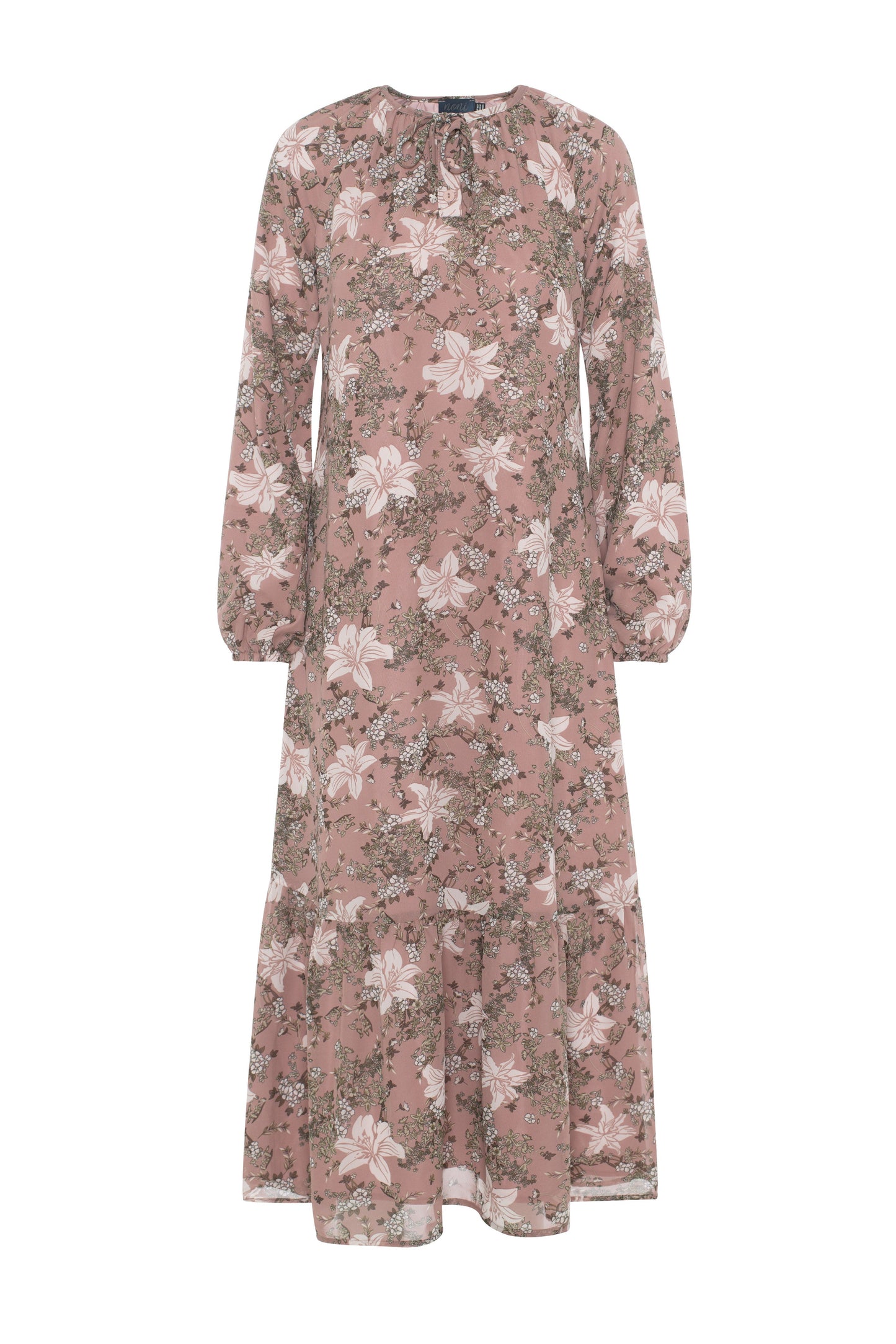 Bubble Sleeve Dress Rose