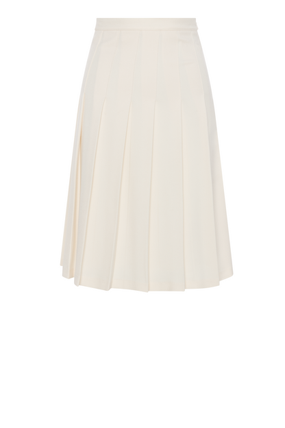 Knife Pleated Skirt Cream