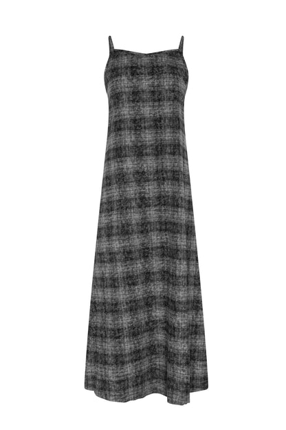 Shoulder Strap Jumper BROWN PLAID