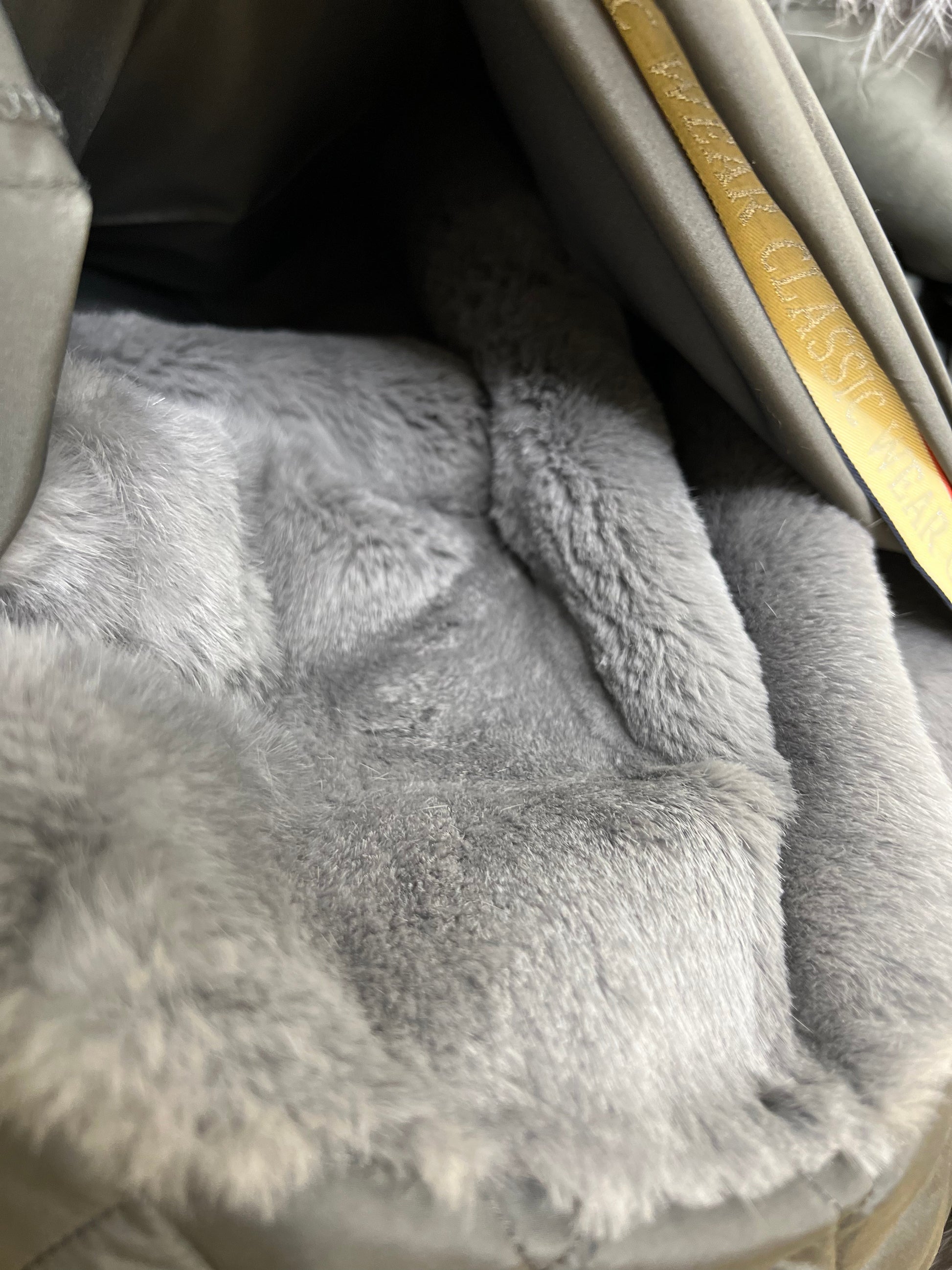 Genuine Silver Fox Fully Lined Hood Rabbit Insulated Parka