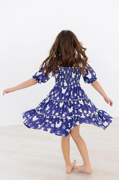 SALE Feathered Friends Smocked Ruffle Dress