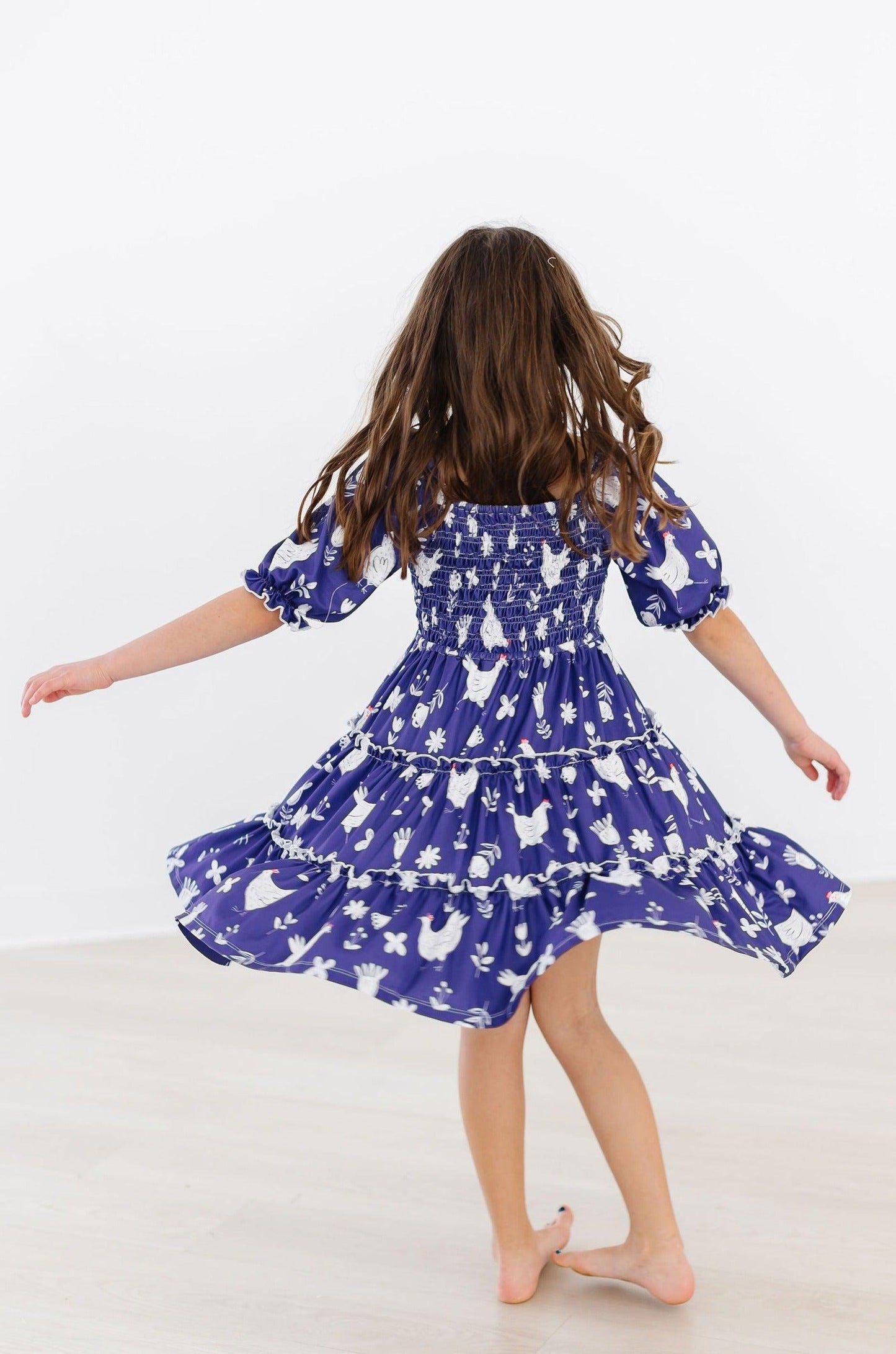 SALE Feathered Friends Smocked Ruffle Dress
