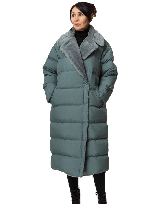 Virgin Wool Down Insulated Coat Sagebrush