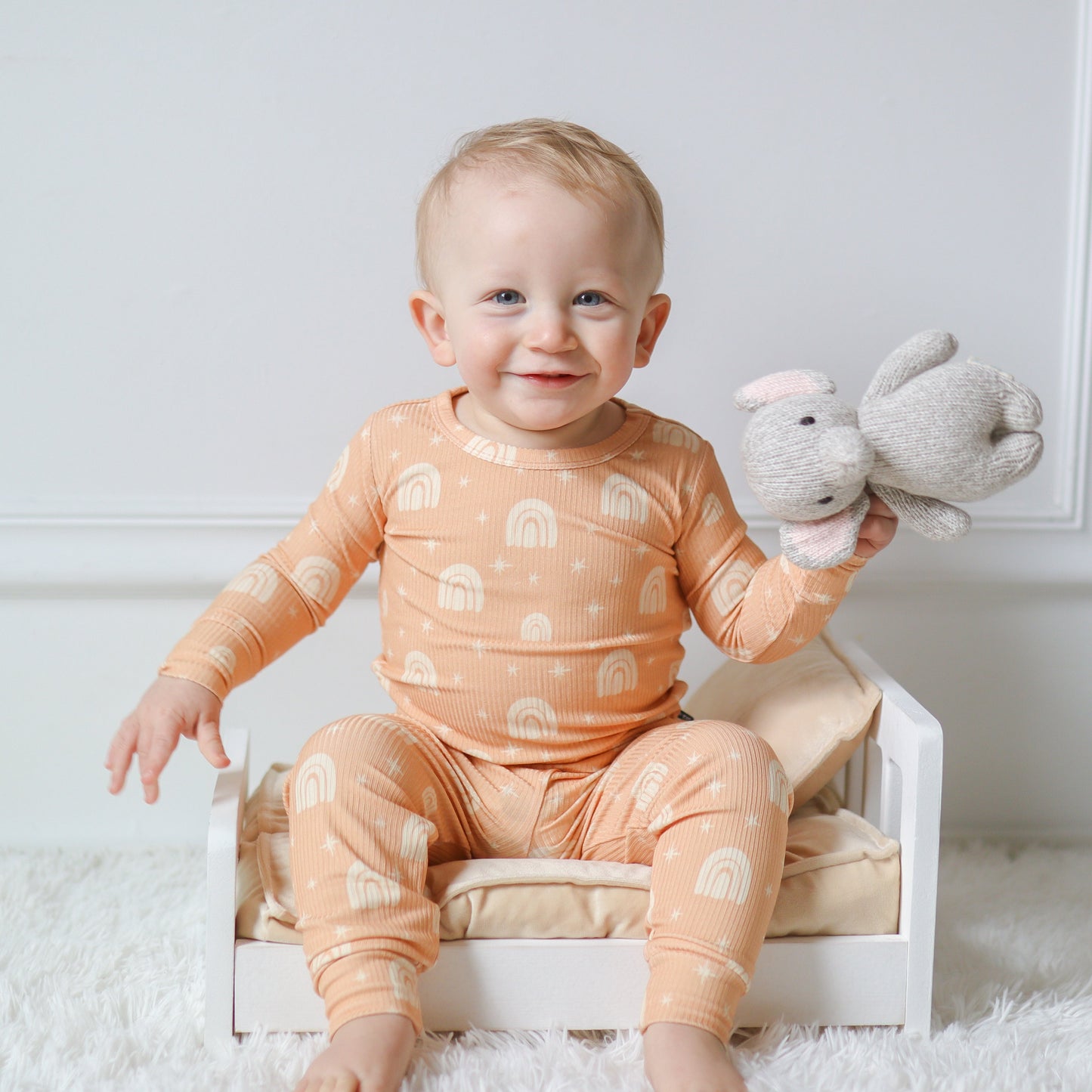 LONG SLEEVE 2 PIECE SETS- Rainbow Ribbed