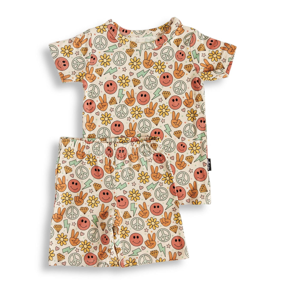 TWO PIECE SHORTIE SET- Groovy Summer