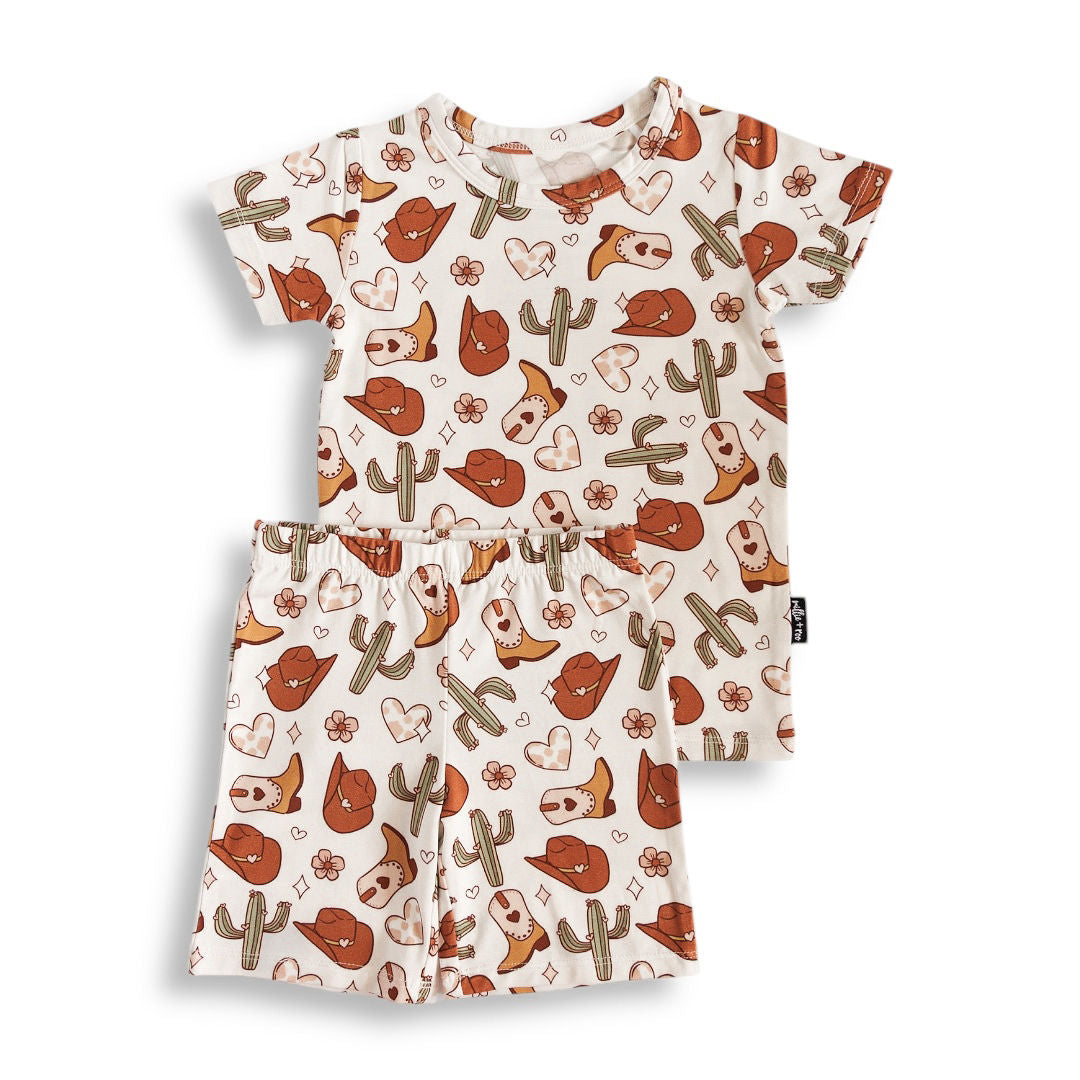 TWO PIECE SHORTIE SET- Howdy