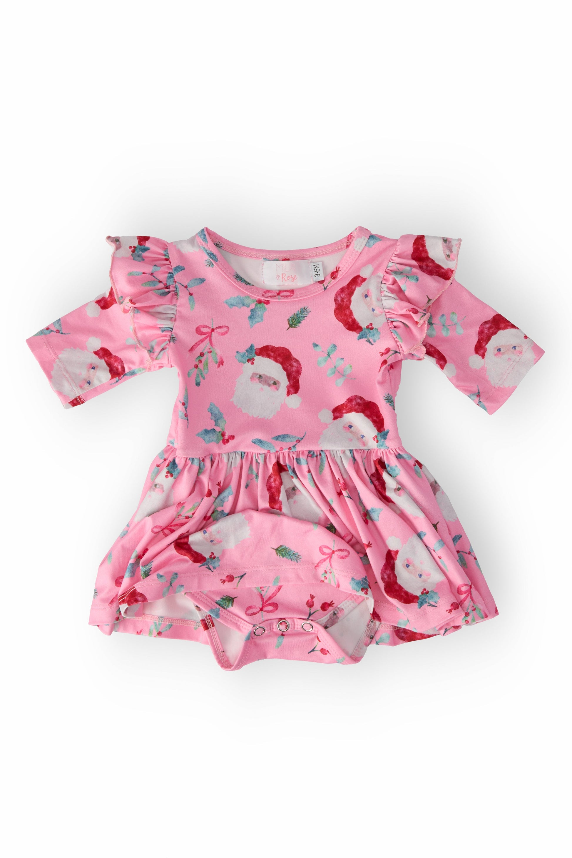Jolly Old Saint Nick Twirl Flutter Bodysuit