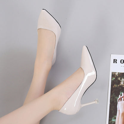 Summer Simplicity Women Shoes Stiletto Heel Comfortable Low Cut All Match Pointed Professional Women Single Comfortable