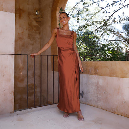 Spring Women Clothing Sexy Dress Split Suspender Dress