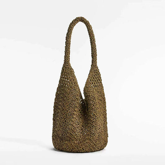 Shoulder Straw Bag Special Interest Design Portable Straw Bag Woven Bag Vacation Beach Bag Women Bag