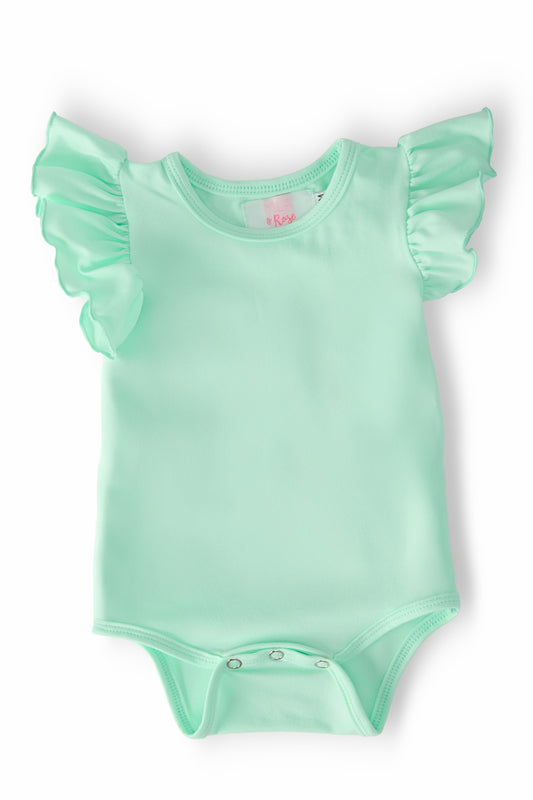 Pastel Green S/S Flutter Bodysuit