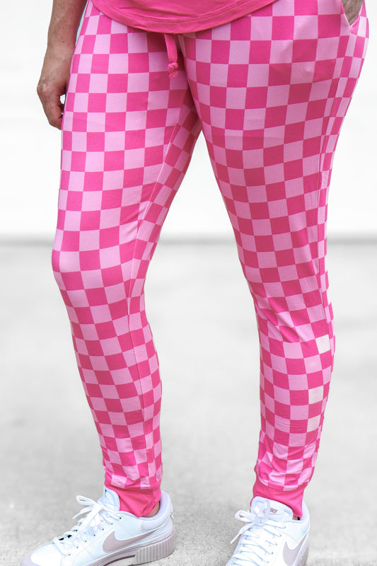 MAMA JOGGERS- Pink Check