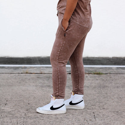 MAMA JOGGERS- Bark Snow Wash