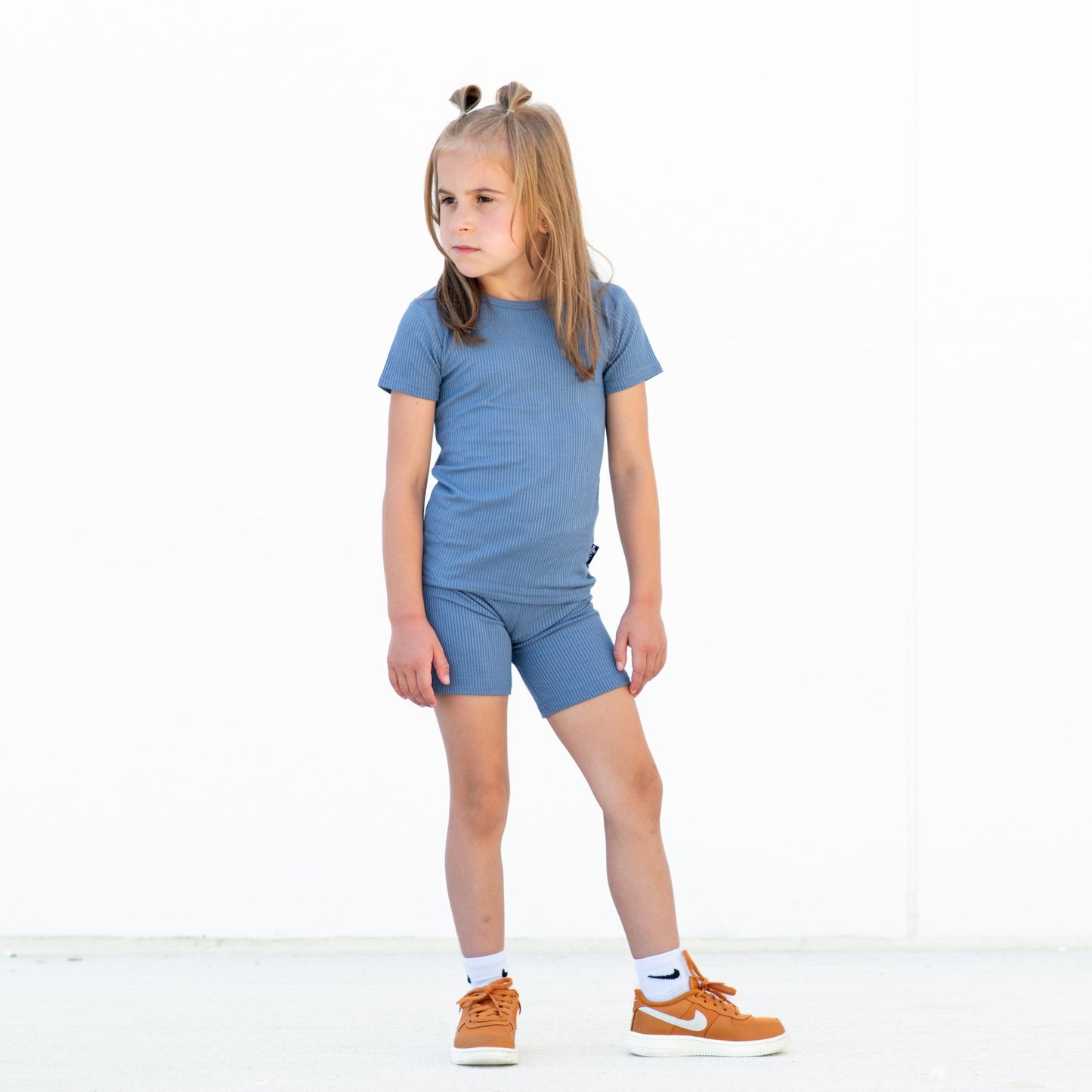 TWO PIECE SHORTIE SET- Arctic Ribbed