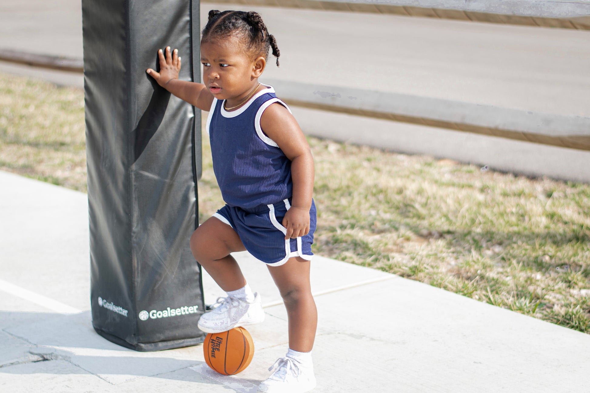 TRACK SHORTS SET- Bamboo Rib Navy