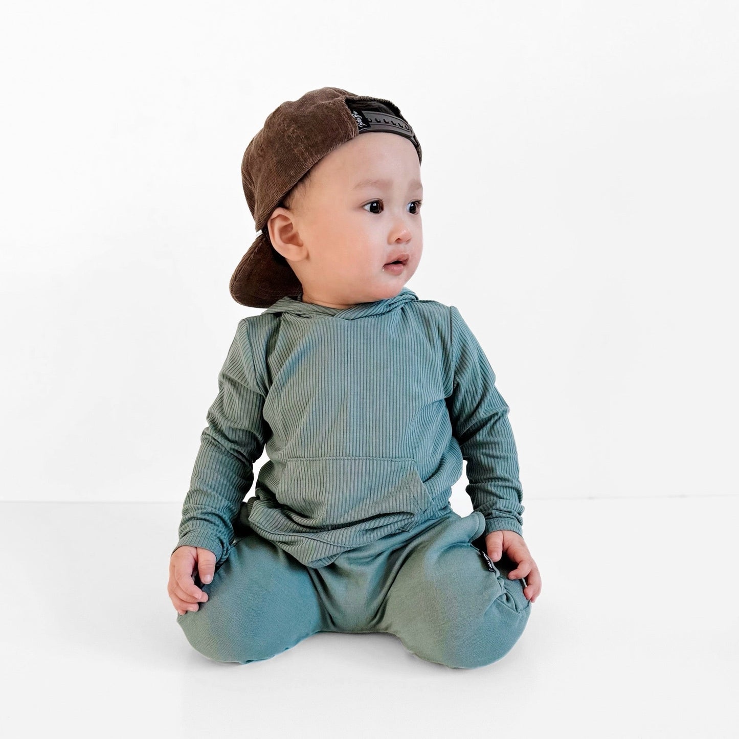 LONG SLEEVE HOODIE- Slate